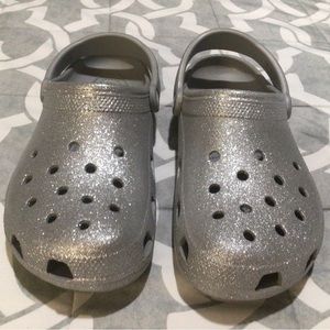 Metallic Crocs size 10